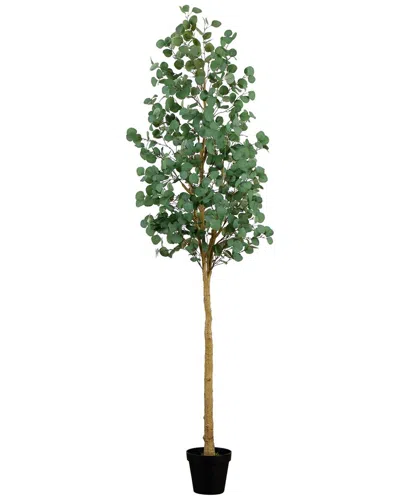 Nearly Natural 8ft Artificial Eucalyptus Tree In Green