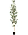 Nearly Natural 8ft. Artificial Olive Tree With Natural Trunk In Green