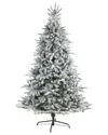 Nearly Natural 8ft. Flocked West Virginia Spruce Artificial Christmas Tree In Green