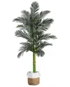 Nearly Natural 8ft. Golden Cane Artificial Palm Tree In Handmade