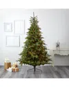 Nearly Natural 8ft. North Carolina Spruce Artificial Christmas Tree With 650 Clear Lights And 1303 B In Green