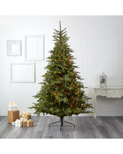 Nearly Natural 8ft. North Carolina Spruce Artificial Christmas Tree With 650 Clear Lights And 1303 B In Green