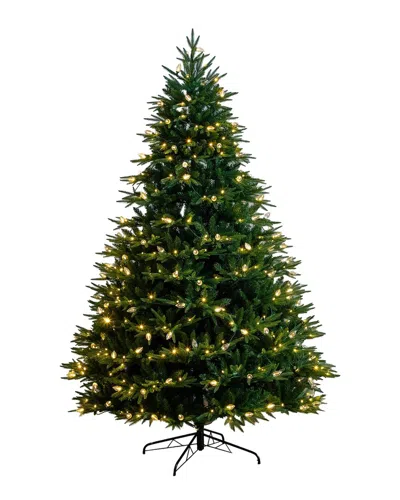 Nearly Natural 8ft Pre-lit Artificial Luxembourg Pine Christmas Tree With 500  Multicolored Traditio In Green
