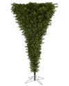 Nearly Natural 8ft. Sun Valley Spruce Upside Down Artificial Christmas Tree In Green
