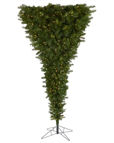 NEARLY NATURAL NEARLY NATURAL 8FT. SUN VALLEY SPRUCE UPSIDE DOWN ARTIFICIAL CHRISTMAS TREE