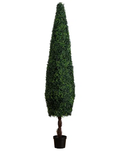 Nearly Natural 8ft Uv-resistant Artificial Boxwood Topiary Cone Tree  (indoor/outdoor)