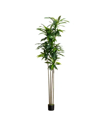 Nearly Natural 8ft. Artificial Dracaena Tree With Real Touch Leaves In Green