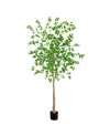 Nearly Natural 8ft. Artificial Maple Tree In Green