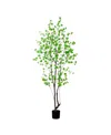 Nearly Natural 8ft. Artificial Minimalist Enkianthus Tree In Green