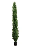 Nearly Natural 10-feet Uv Resistant Artificial Cedar Tree In Green
