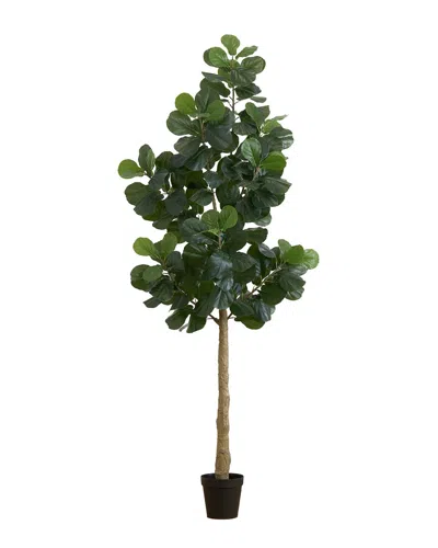 Nearly Natural 9ft Artificial Fiddle Leaf Fig Tree In Green