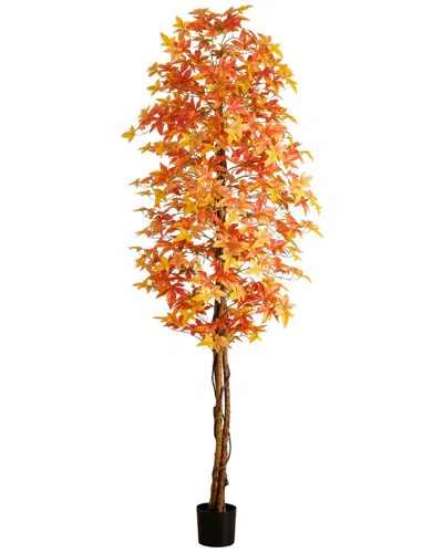 Nearly Natural 9ft. Autumn Deluxe Maple Artificial Fall Tree In Orange