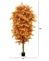 Nearly Natural 9ft. Autumn Ficus Artificial Fall Tree