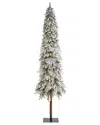 Nearly Natural 9ft. Flocked Grand Alpine Artificial Christmas Tree In White