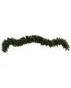 Nearly Natural 9ft Mixed Pines & Pinecones Extra Wide Artificial Garland In Green