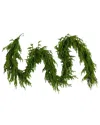 Nearly Natural 9ft. Pre-lit Artificial Real Touch Norfolk Island Pine Garland In Green