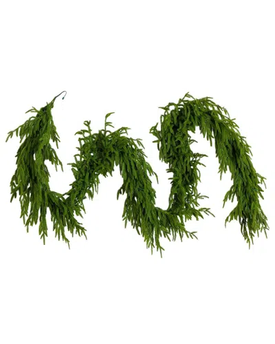 NEARLY NATURAL NEARLY NATURAL 9FT. PRE-LIT ARTIFICIAL REAL TOUCH NORFOLK ISLAND PINE GARLAND
