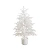 Nearly Natural 4ft. Artificial Real Touch White Norfolk Island Pine Christmas  Tree In White