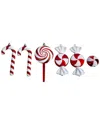 Nearly Natural Assorted Candy Cane Holiday Christmas Deluxe Shatterproof Ornament Set Of 6 In Multi