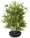 Nearly Natural 20" Bamboo Artificial Plant In Green