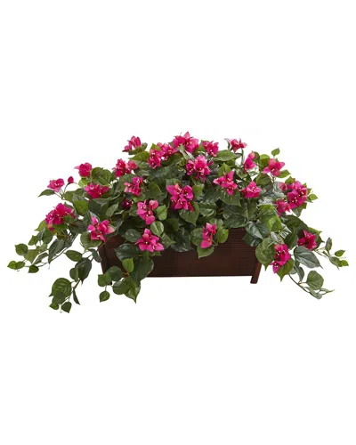 Nearly Natural Bougainvillea Artificial Plant In Decorative Planter In Pink