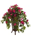 Nearly Natural Bougainvillea Artificial Plant In Stand Planter In Pink
