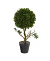 Nearly Natural Boxwood Topiary Artificial Tree, Indoor And Outdoor In Green
