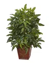 Nearly Natural Bracken Artificial Fern In Wooden Planter