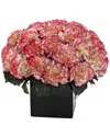 NEARLY NATURAL NEARLY NATURAL CARNATION ARRANGEMENT WITH VASE