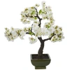 Nearly Natural Cherry Blossom Bonsai Artificial Tree In White