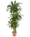 Nearly Natural Corn Stalk Dracaena Silk Plant (real Touch) In Green