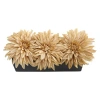 Nearly Natural Dahlia Artificial Arrangement In Black Planter In Cream