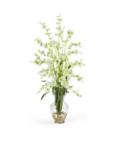 Nearly Natural Dancing Lady Liquid Illusion Silk Flower Arrangement In Green