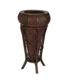 Nearly Natural Decorative Stand Planter In Brown