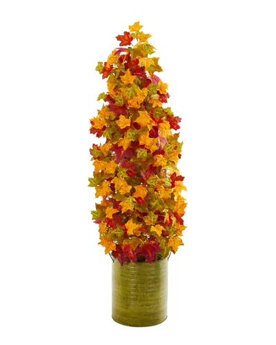 Nearly Natural 41in Autumn Maple Artificial Tree In Orange
