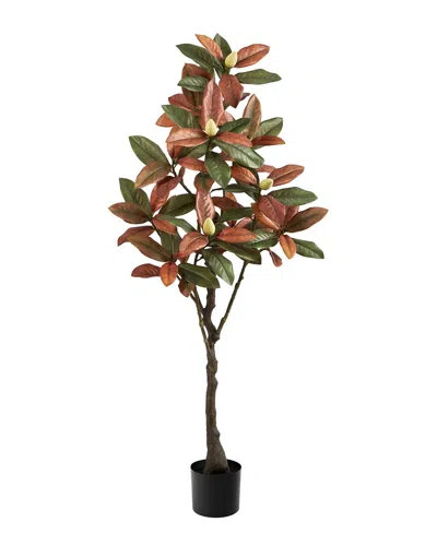 Nearly Natural Fall Magnolia Artificial Tree 5ft. In Brown