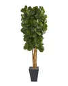Nearly Natural Fiddle Leaf Artificial Tree In Slate Planter