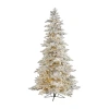 Nearly Natural 7.5ft. Flocked Grand Northern Rocky Fir Artificial Christmas  Tree In Green