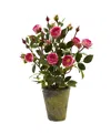 Nearly Natural French Rose Garden In Pink,green