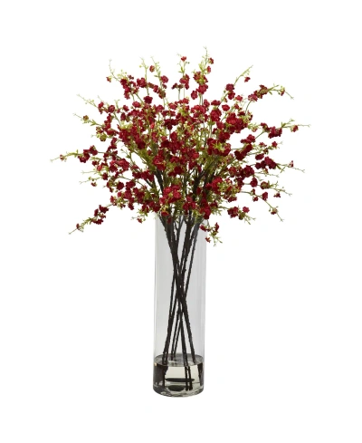 Nearly Natural Giant Cherry Blossom Arrangement In Red