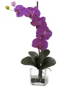 Nearly Natural Giant Phalaenopsis Orchid With Vase Arrangement In Purple