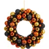 Nearly Natural Halloween Shatterproof Pumpkin Ornament Wreath In Multi