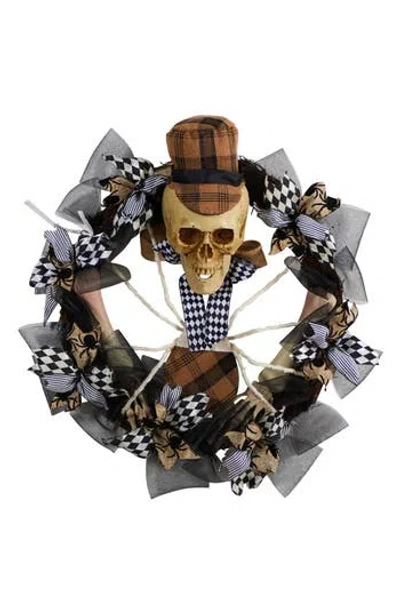 Nearly Natural Halloween Skull In Black