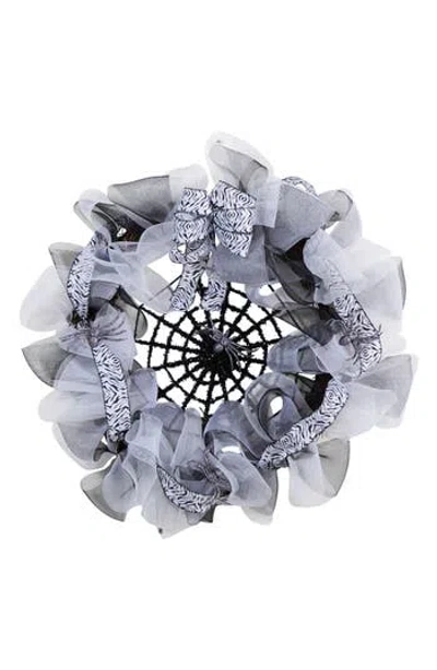 Nearly Natural Halloween Spider Web Wreath In Multi