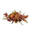 Nearly Natural Harvest Centerpiece In Orange