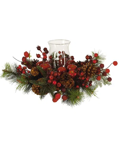 Nearly Natural Holiday Candelabrum In Red