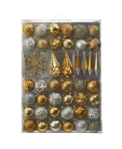 Nearly Natural Holiday Shatterproof, 52 Count Christmas Tree Ornament Box Set In Bronze