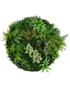 Nearly Natural Indoor/outdoor Uv-resistant Amazon Rainforest Artificial Living Wall Art Panel In Fra In Green