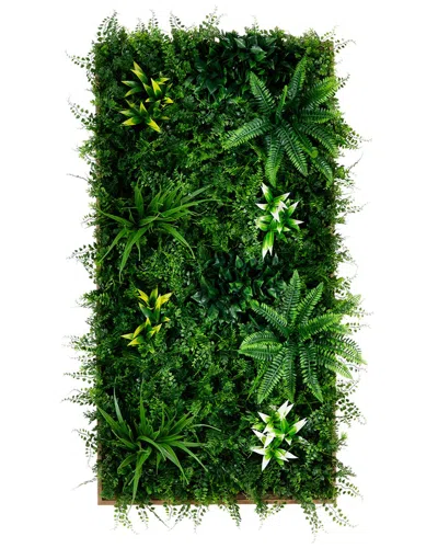 Nearly Natural Indoor/outdoor Uv-resistant Costa Rican Forest Artificial Living Wall Art Panel In Fr In Green