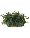 Nearly Natural Ivy Ledge Plant (set On Foam) Silk Plant In Green